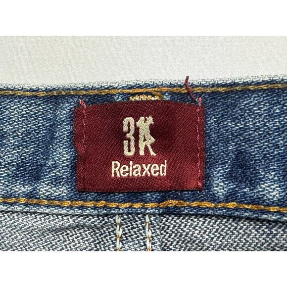 Wrangler 31MWZGK Men's Relaxed Fit Straight Leg Blue Jeans - Size 38x30.5 - Picture 4 of 5